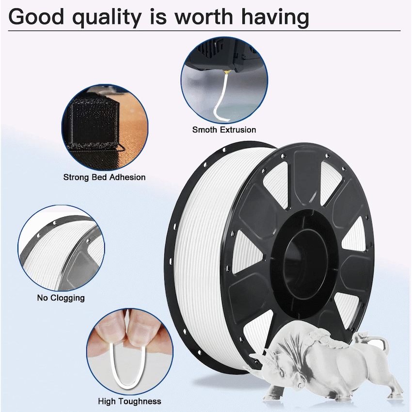 Ender PLA Filament - White (1kg) - Image 2