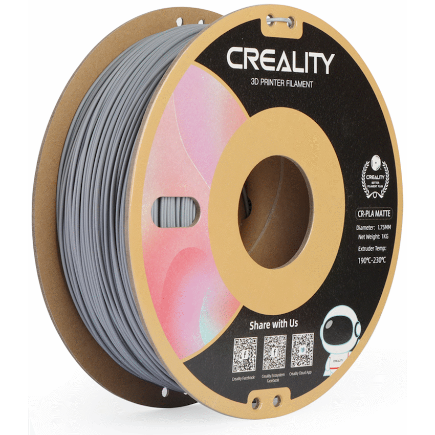 Creality CR-PLA Filament - Matte Grey 1kg image 3