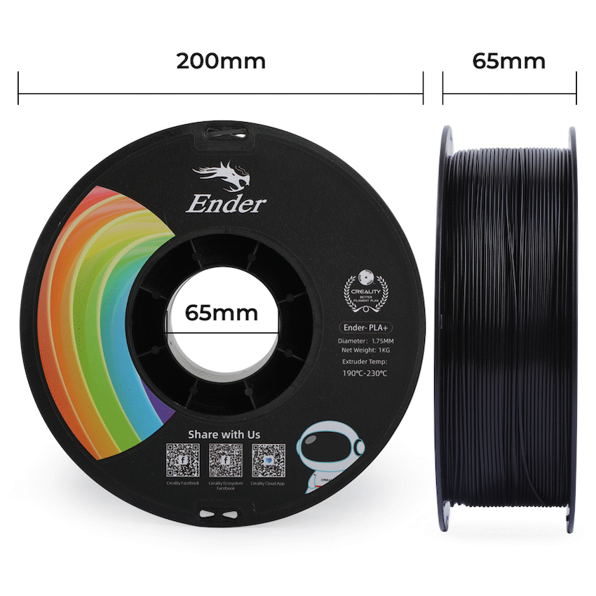 Ender PLA+ Filament Black 1Kg image 5