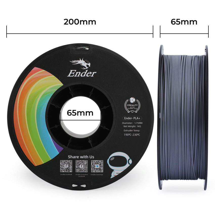Ender PLA+ Filament Grey 1Kg image 7