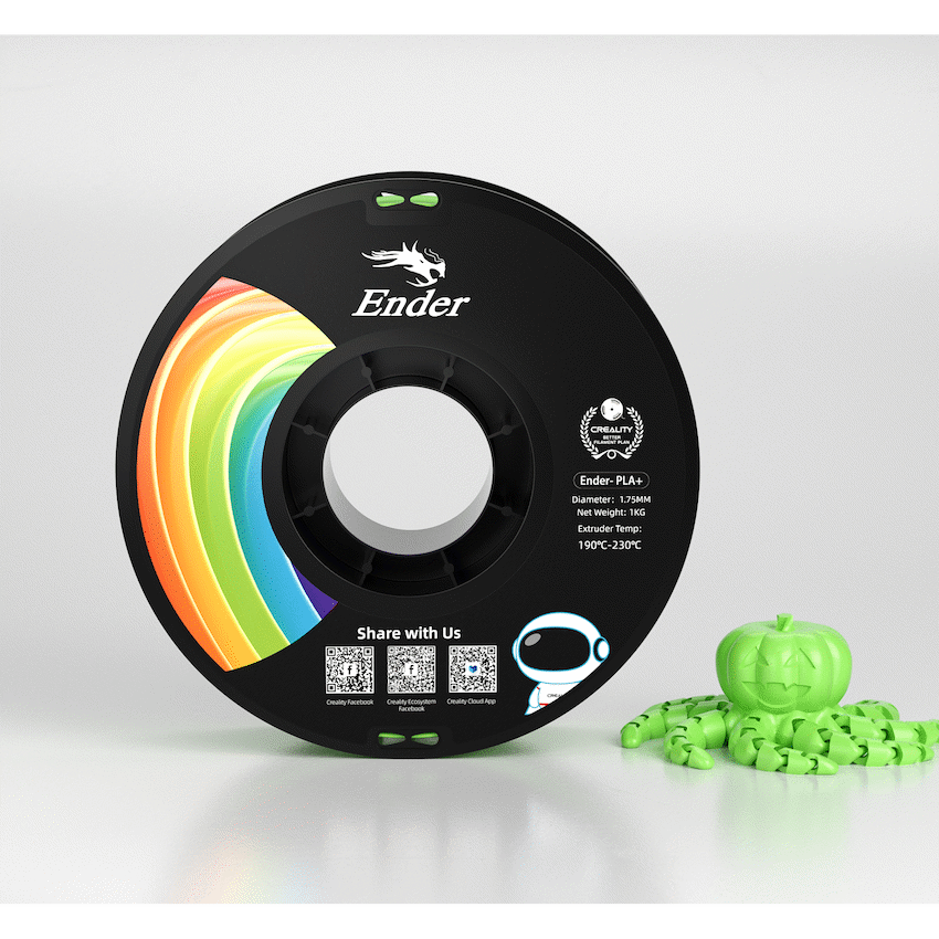 Ender PLA+ Filament Apple Green 1Kg image 2