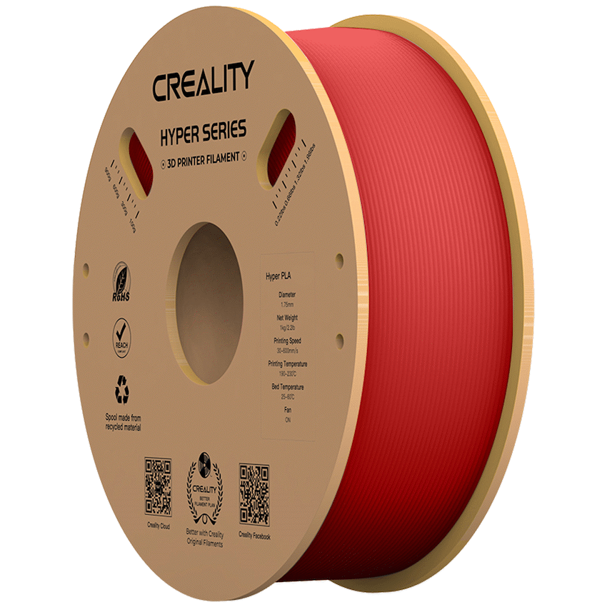 Creality Hyper PLA High-Speed Red Filament 1Kg image 2