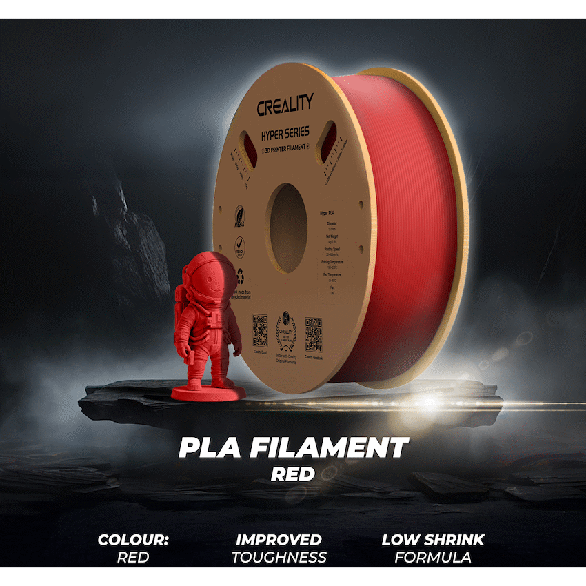 Creality Hyper PLA High-Speed Red Filament 1Kg image 3