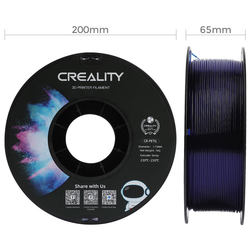 Creality PETG Filament Transparent Blue 1Kg image 2