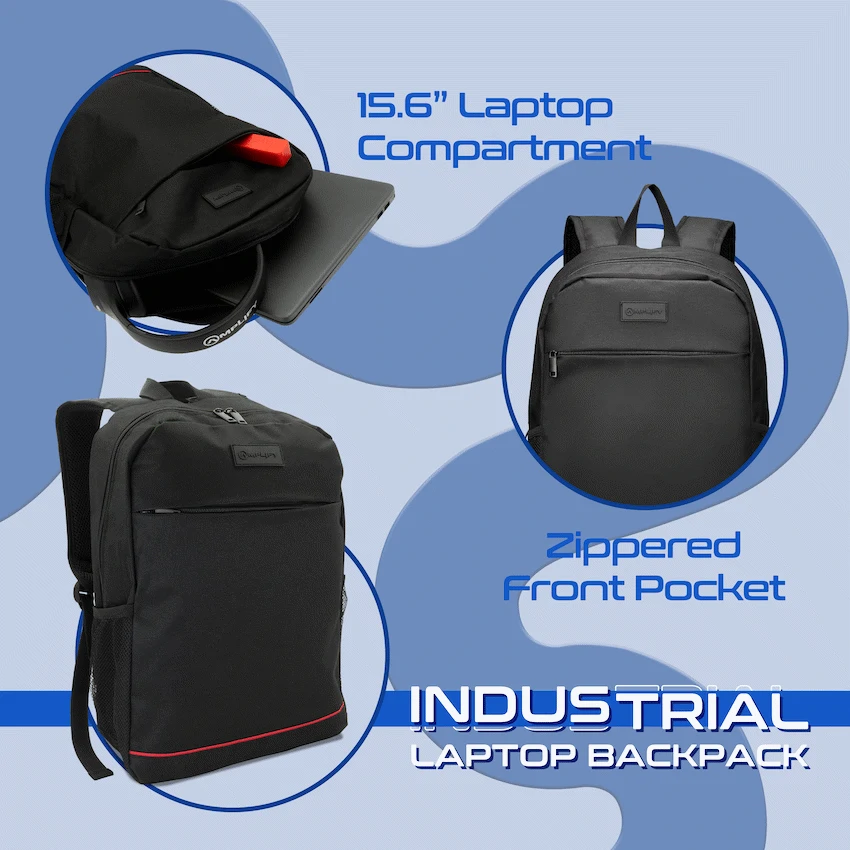 Amplify Industrial 15.6"Laptop Backpack Black - Image 6