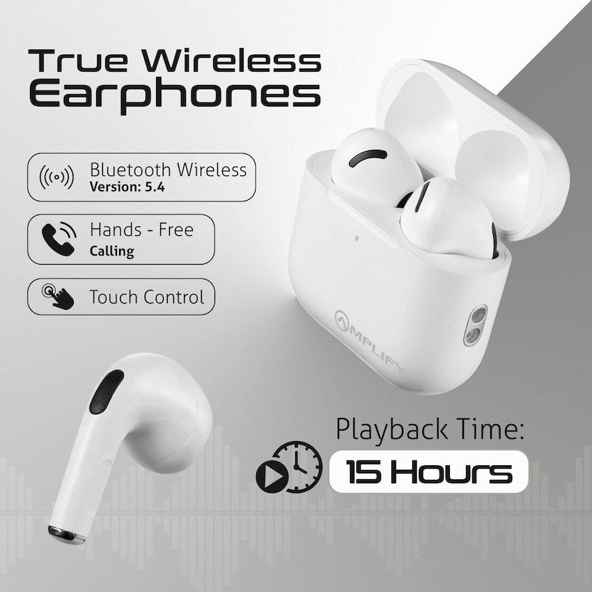 Amplify Astro 2 Series True Wireless Earphones - White - Image 12