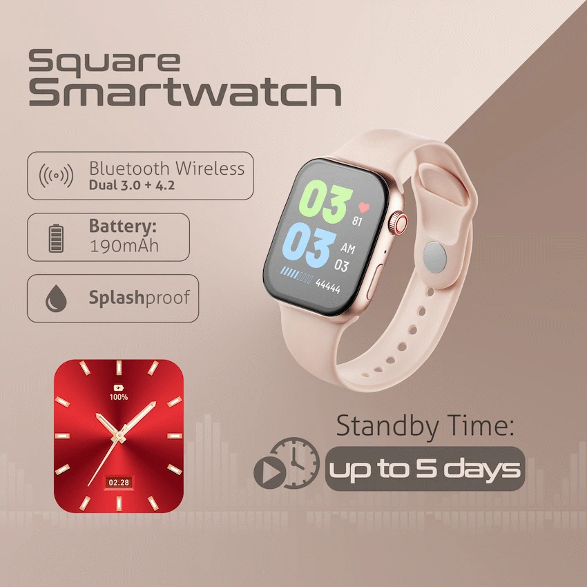 Amplify Challenge Series Square Smartwatch - Gold - Image 2