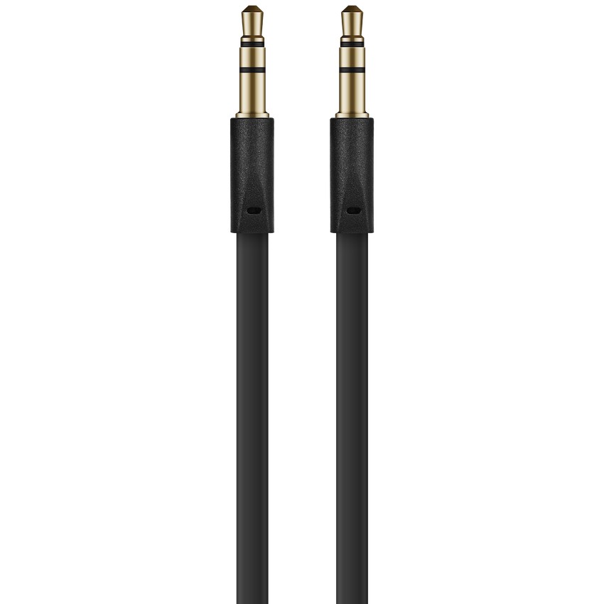 Volkano Slim Series Aux Cable 2m - Black