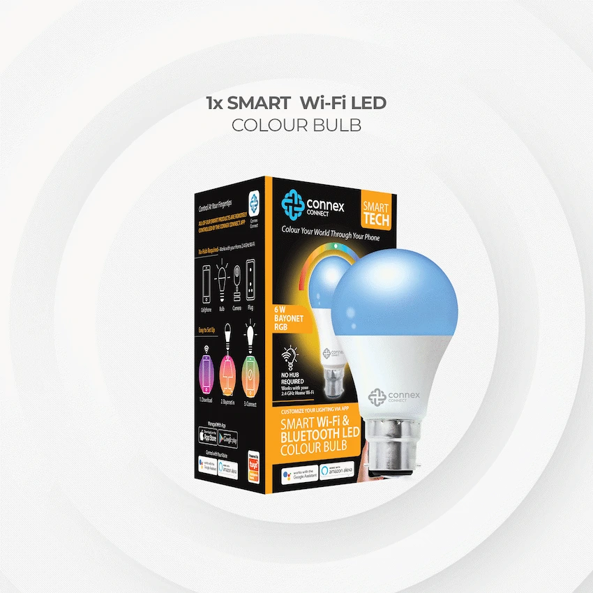 Smart WiFi Bulb 10W LED RGB White Bayonet image 3