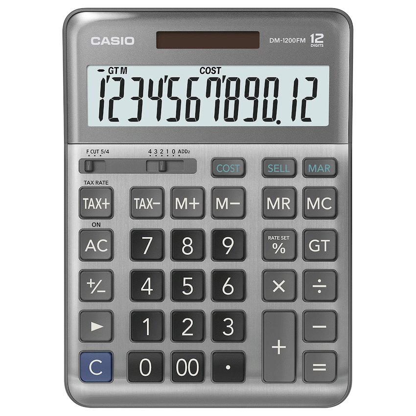Casio DM-1200FM-W-DP Business Calculator