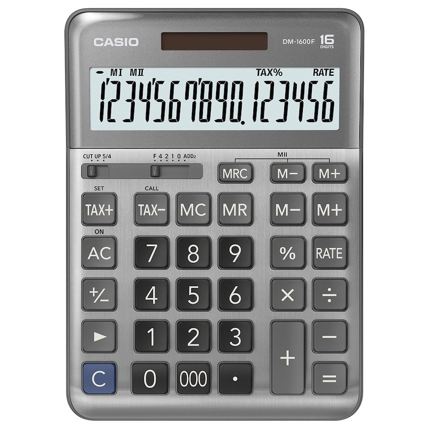 DM- 1600F-W-DP Casio 16 DIGIT COST/SELL/MARGIN