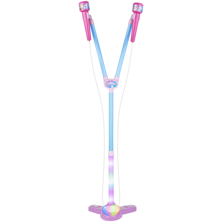 Disney Frozen Double Karaoke Mic Stand with Colourful Lights