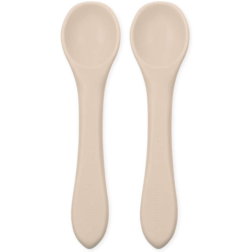 Echo Baby Silicone Feeding Spoons 2-Pack - Ivory