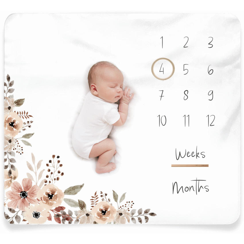 Echo Baby Milestone Blanket - Bloom