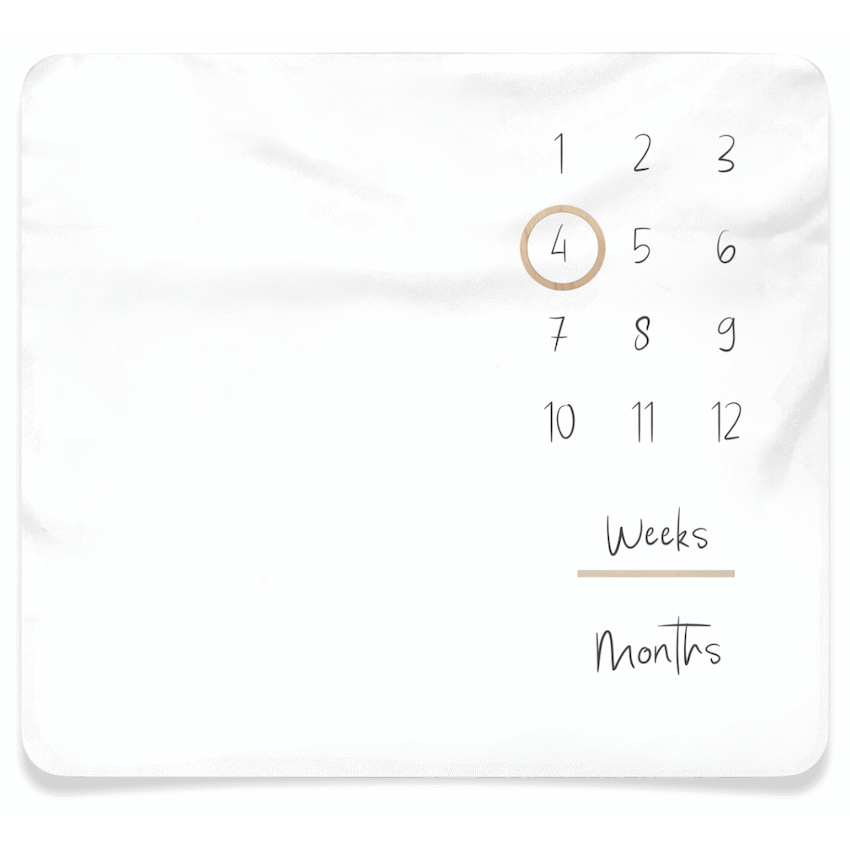 Echo Baby Milestone Blanket - White