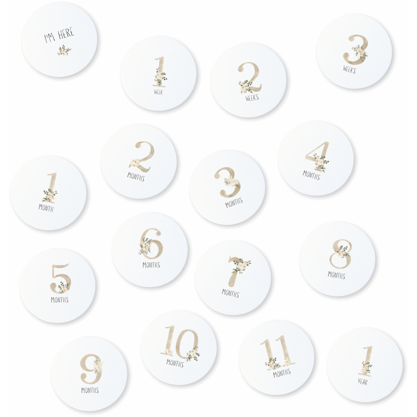 Echo Baby Milestone Cards - Floral