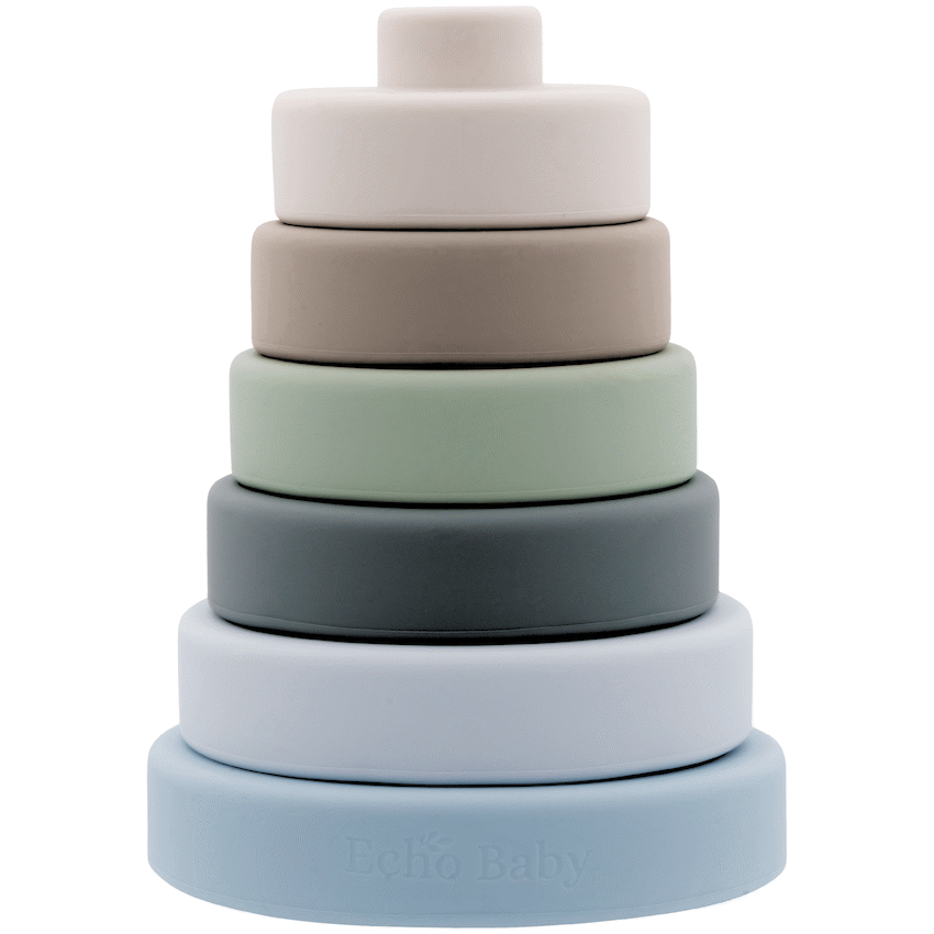 Echo Baby Silicone Stacking Rings - Ocean