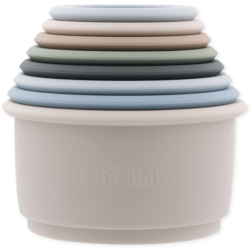 Echo Baby Silicone Stacking Cups - Ocean