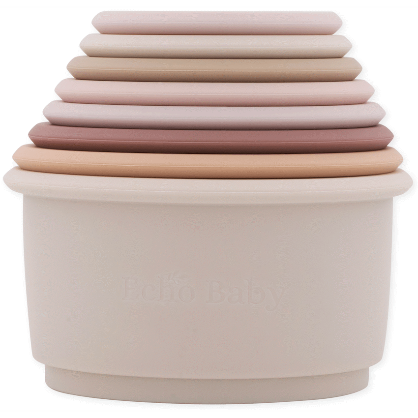 Echo Baby Silicone Stacking Cups - Sunset