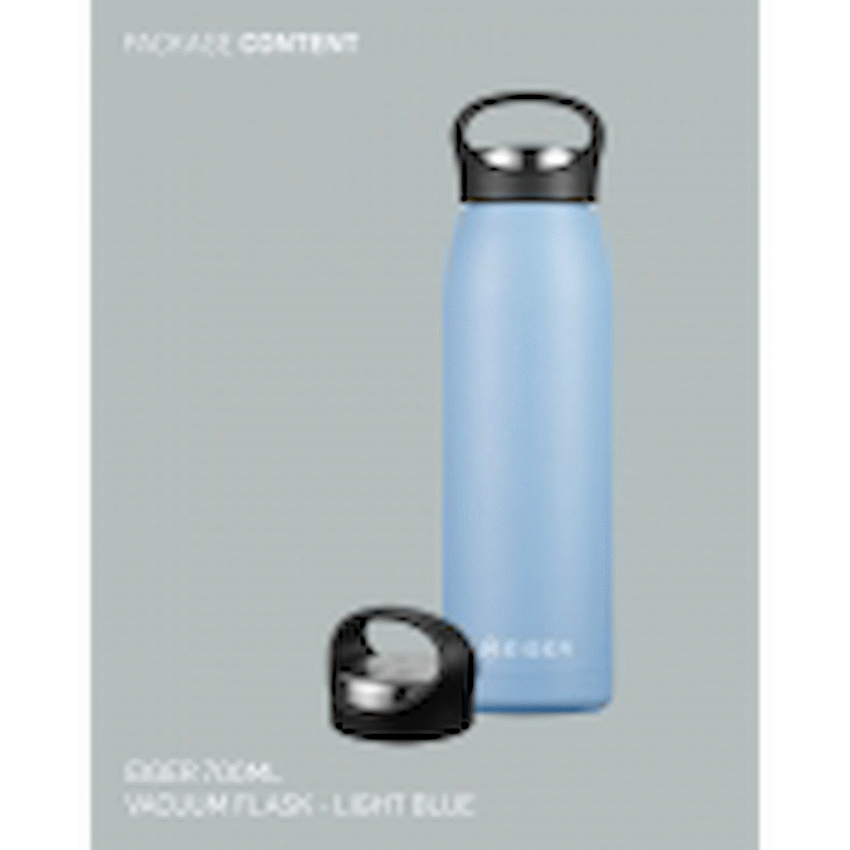 EIGER 700ML VACUUM FLASK - LIGHT BLUE