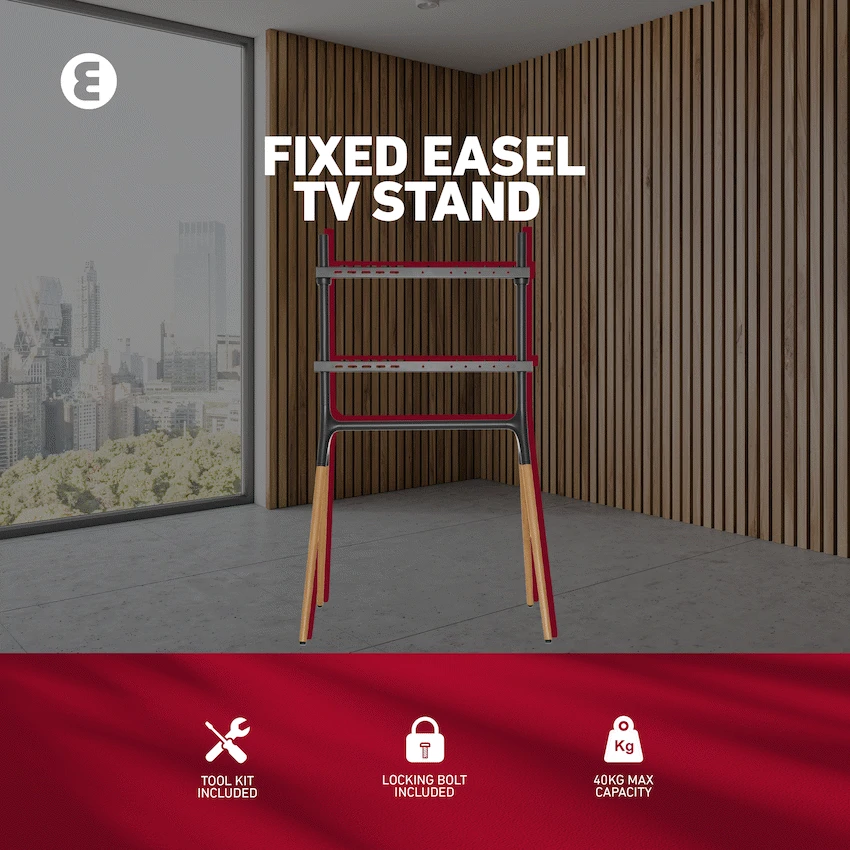 Ellies Solid series Fixed Easel TV Stand 45" - 70" - Image 10