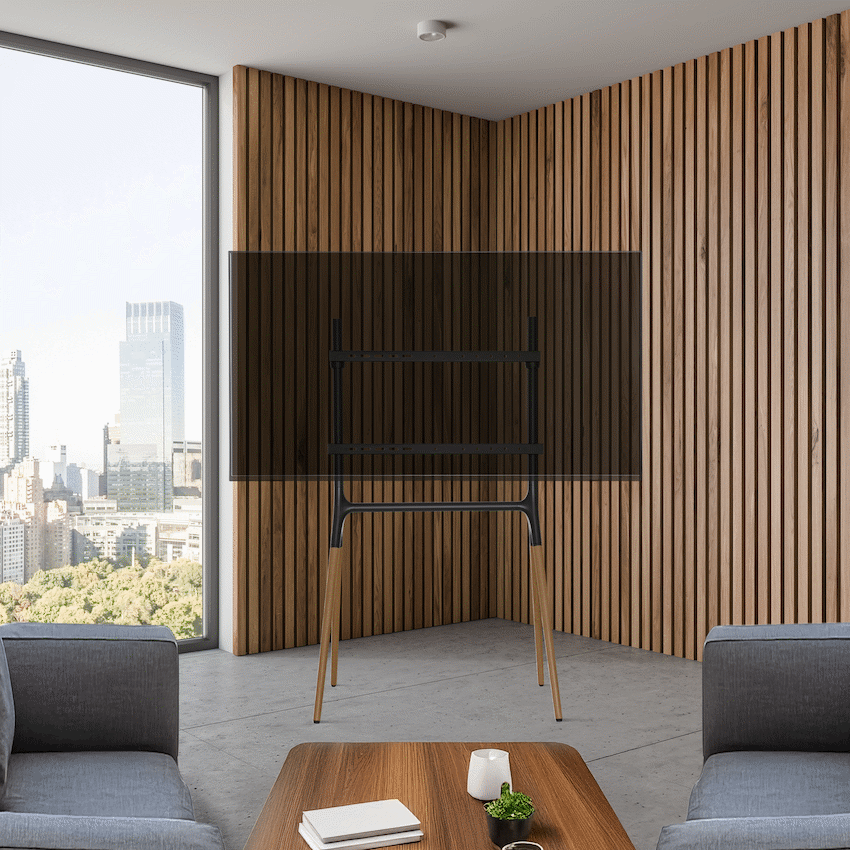 Ellies Solid series Fixed Easel TV Stand 45" - 70" - Image 12