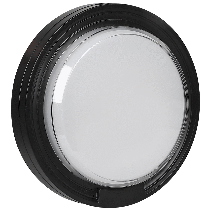 Ellies Cresent Series AC 24W Round LED Bulkhead - PC - BK