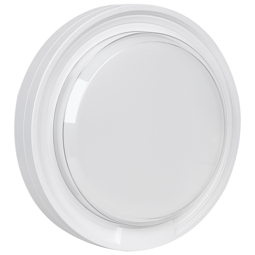Ellies Cresent Series AC 24W Round LED Bulkhead - PC - WT