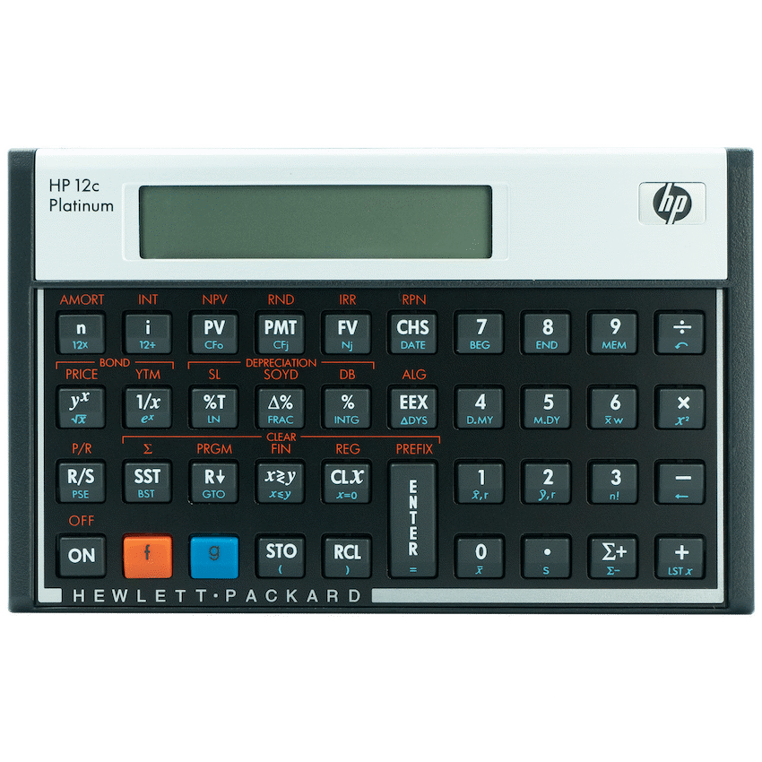 HP 12C Platinum Financial Calculator (Algebraic or RPN)