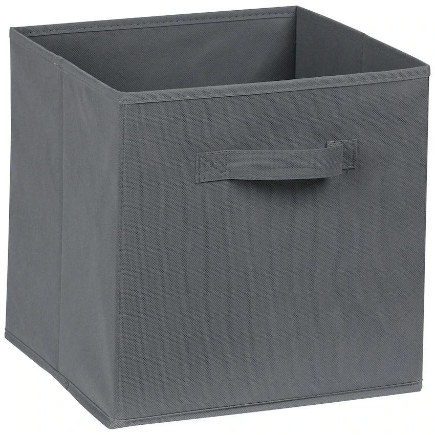 Everfurn Storeman Grey, Collapsible Fabric Organiser Storage Basket - 10 Pack