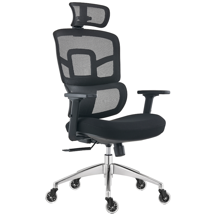 Everfurn Premium Graphite Ergo High Back Chair - Black