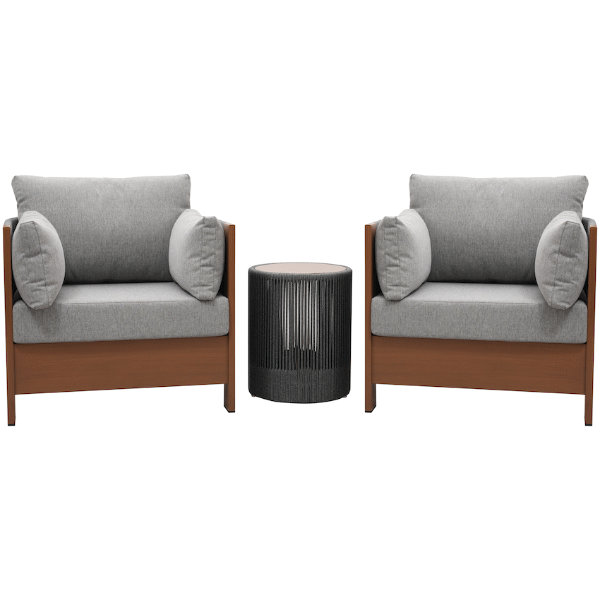 Everfurn Milo Patio 3-Piece Outdoor Patio Set