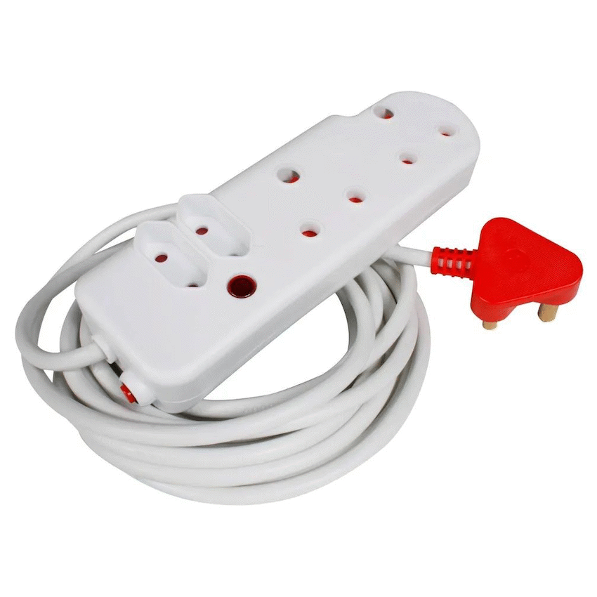 Ellies 4 Way Medium Surge Extension Lead -5M