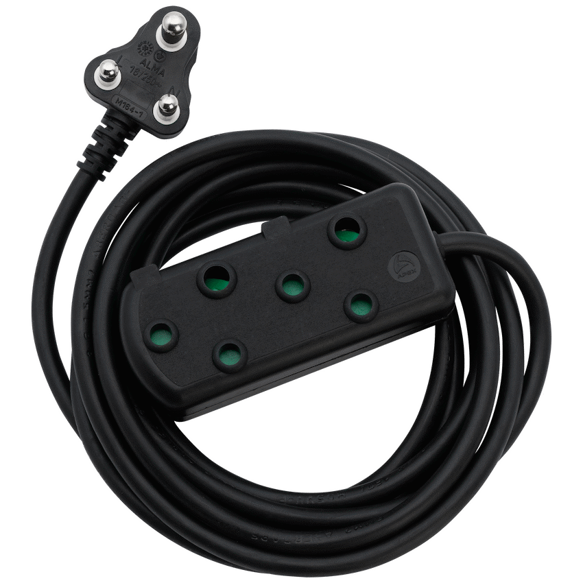 Ellies Side by Side Light Duty Extension Lead-20M-BK