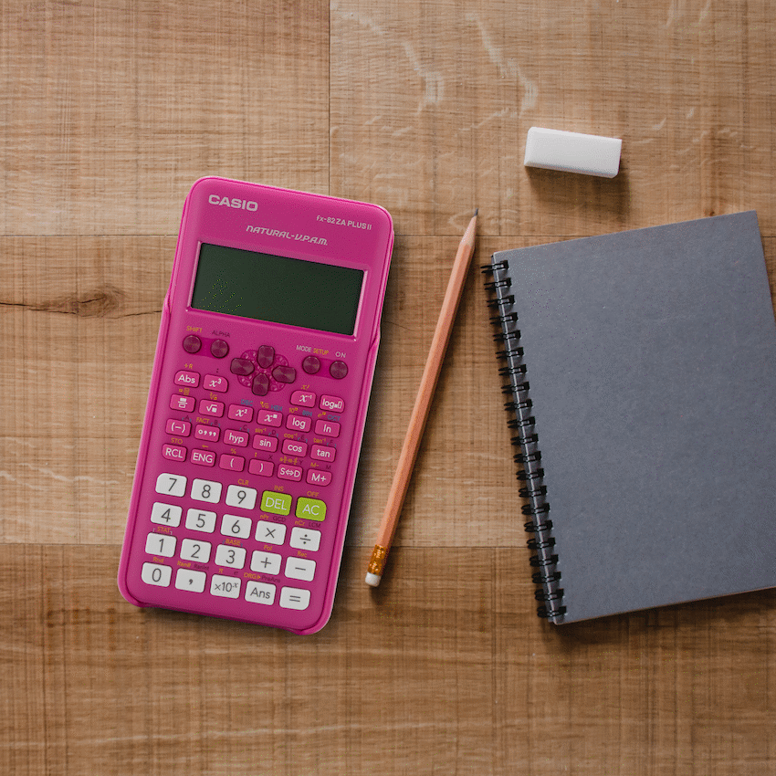 Casio FX-82 ZA Plus II Calculator - Pink - Image 5