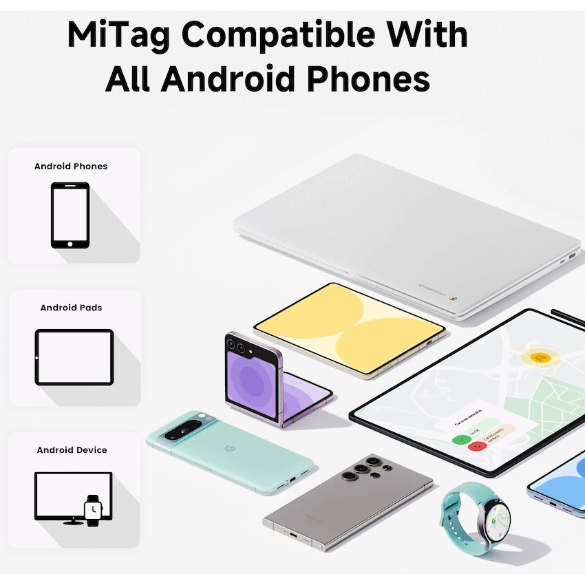 MiTag Android Tag with Keyring - 4 Pack - Image 7