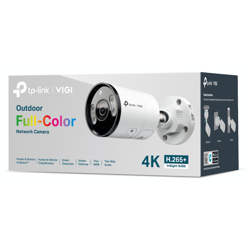 InSight S385 (2.8mm) - VIGI 8MP Outdoor Full-Color Bullet Network Camera