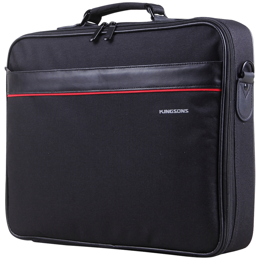 Kingsons 15.6" Black Shoulder Bag - Office Series