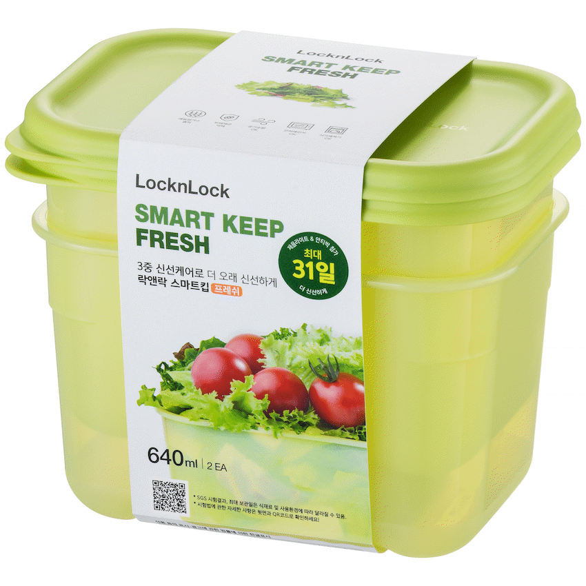 LocknLock Fresh Block rect 640ml 2pce