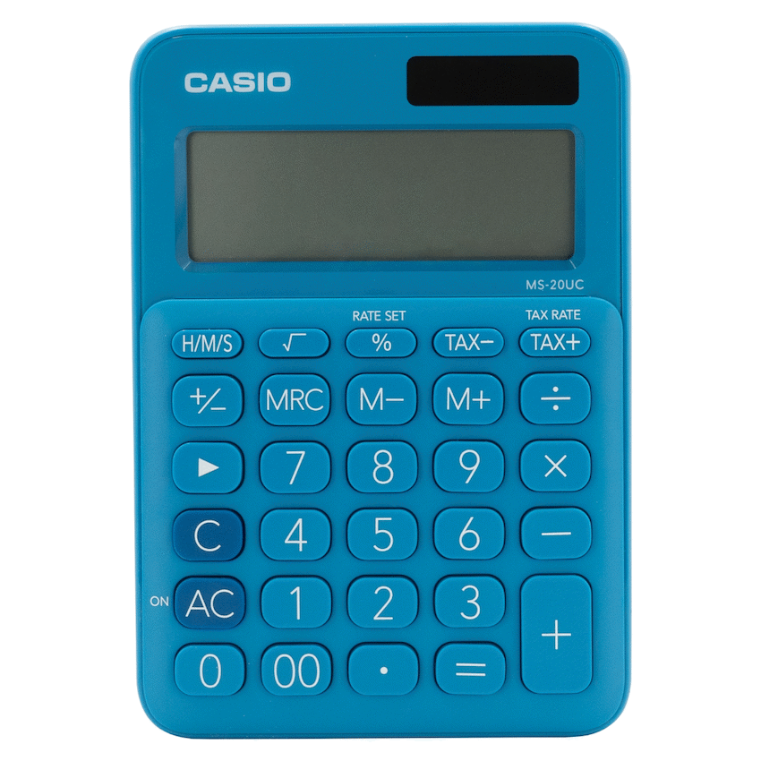Casio MS-20UC - Desktop calculator 12 Digit - Blue