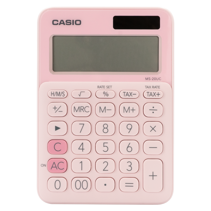 Casio MS-20UC - Desktop Calculator - 12-Digit - Pink
