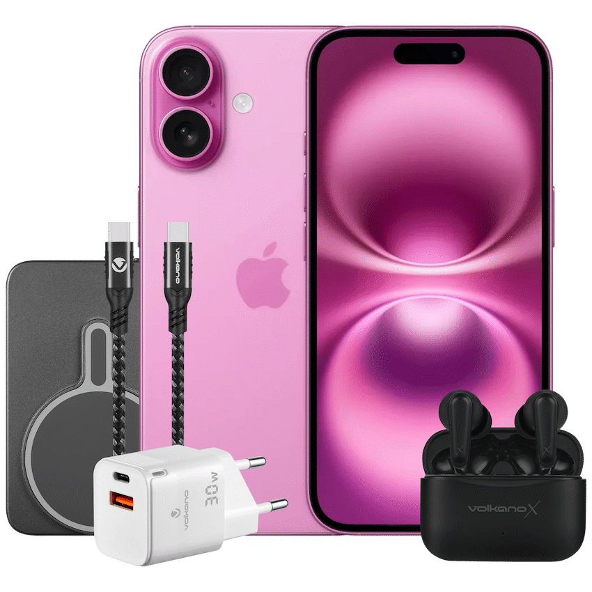 IPHONE 16 128GB PINK(Adapter+TWS+PowerBank+Cable)