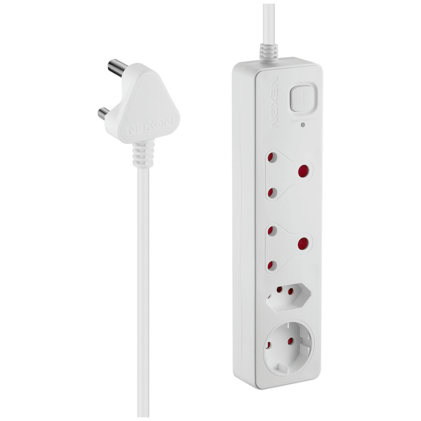 Nexon 4-Way Medium Surge-Protected Multiplug 0.5m - White