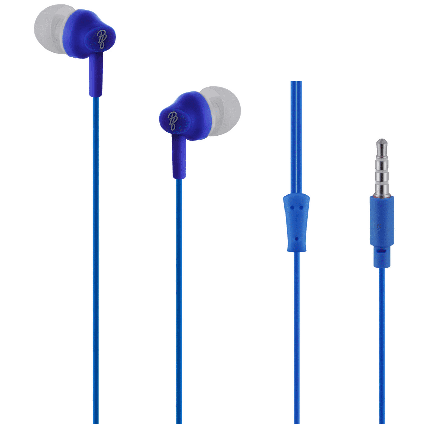 Pro Bass Genesis series Packaged Aux earphone No Microphone- Royal Blue