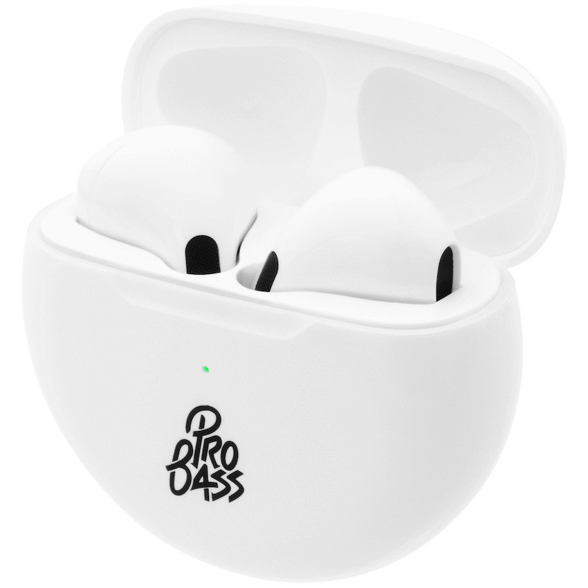 Pro Bass Future Series True Wireless Earphones with Charging Case - White