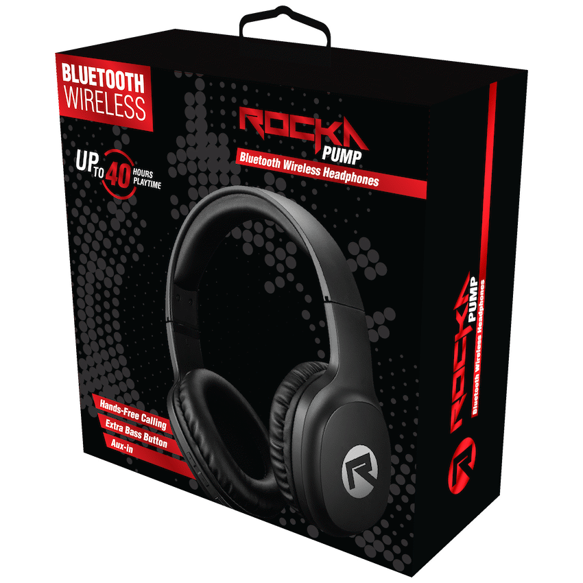 Rocka Pump Series Bluetooth Headphones - Black image 3