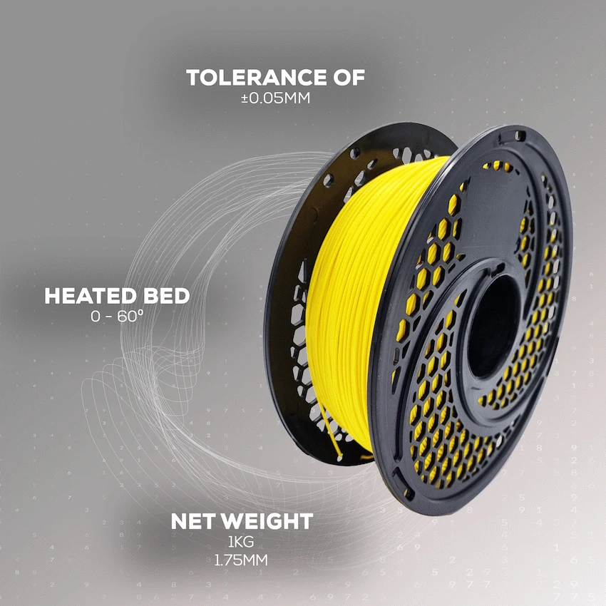 PLA Yellow Filament 1kg, 1.75mm image 5
