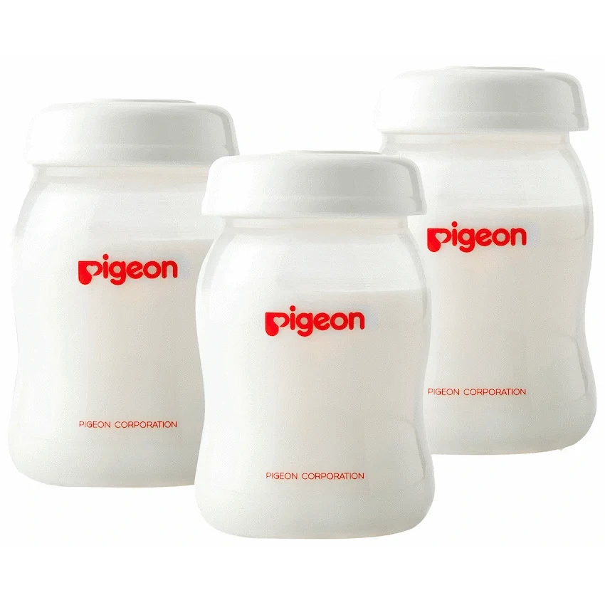 Pigeon Milk Storage Bottle 160ml + Disk (3 Pc)
