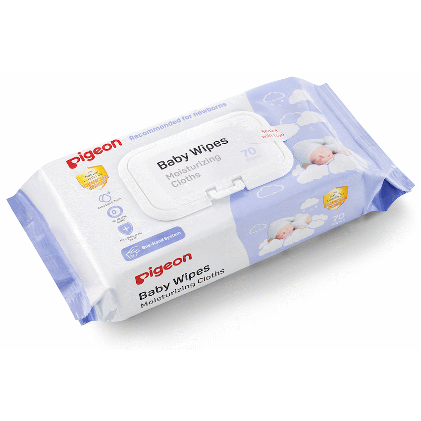 Pigeon - LANOLIN MOISTURIZING CLOTHS 70PC