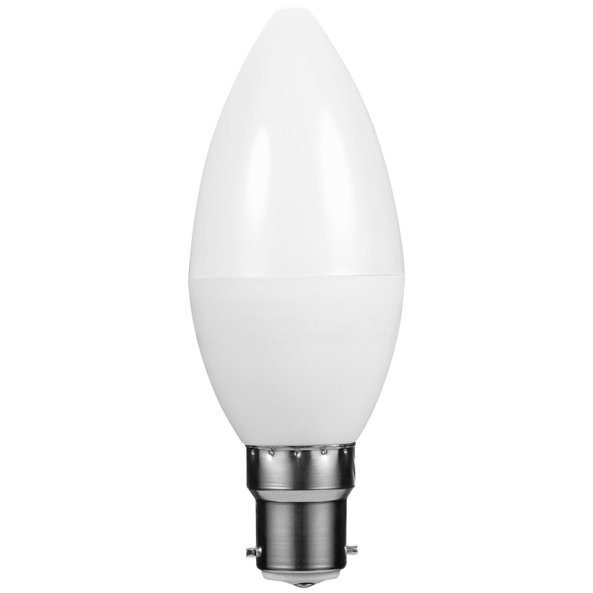 SWITCHED 5W Candle LED Light Bulb B22 - Warm White